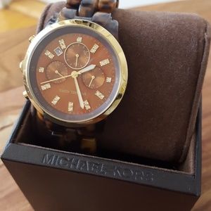 Michael Kors tortoise shell watch